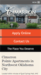 Mobile Screenshot of cimarronpointeapartmentsoklahomacity.com